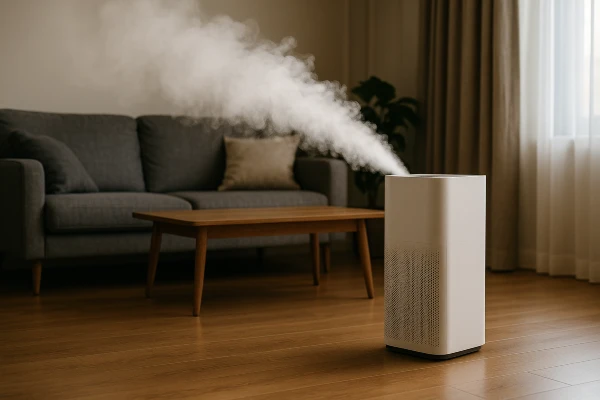 a fog meter device in the living room of a house from Round Rock Air Conditioning Repair in Round Rock, TX - same day ac repair